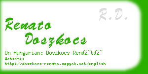 renato doszkocs business card